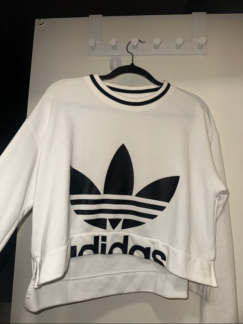 adidas White Crewneck Sweatshirt